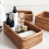 2X Hand-Woven Rectangular Rattan Wicker Basket Fruit Tea Snack Bread Picnic Cosmetic Box Kitchen Household Tools-L 4
