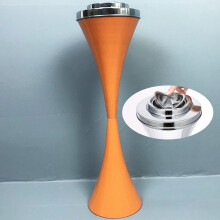Outdoor Ashtray Large Capacity Stainless Steel Floor Standing Weather Resistant Smoking Receptacle