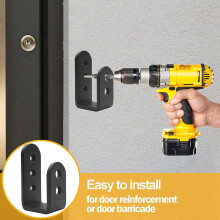 4 Packungen Tür Barrikade U Halterungen Open Bar Sicherheitstürhalterungen für Zuhause, Garagentor VerstäRkung für 2 x 4 Bretter