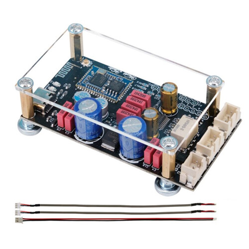 8-32V  5.1 Lossless Decoding Board, Type-C AUX APTX LDAC Onboard Antenna Decoder with Acrylic Case QCC5125 2