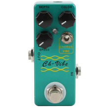 Green Metal Chorus Vibrato Pedal 2-in-1 with True Bypass Switch