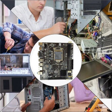 H61 Computer-Motherboard + -Kabel LGA1155 -Kompatibel 2x DDR3-Steckplätze 6x USB Unterstützt G1610 1620 1630 G2030 CPU