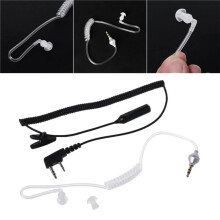 5X Casque de Microphone PTT A 2 Broches pour Oreillette Acoustique A Air de 3,5 mm pour UV-5R 888S