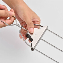 Grill Skewers with Handle,Stainless Steel BBQ Skewer Kabob Skewers for Meat, Chicken, Sausages,A