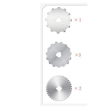 45mm Crochet Rotary Cutter Blades, Skip-Stitch Rotary Blades, Perforating Rotary Replacement Blade, Pack of 6