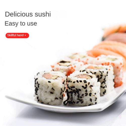 Sushi Maker Mold Cylindrical DIY Sushi Making Kit Kitchen Sushi Tools for Sushi Cooking Rolls Rice  Maker,Black 2