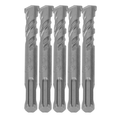 5Pcs Spiral Impact Drill Bits 110mm Cemented Carbide Tip