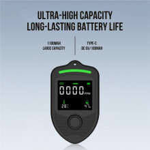 Portable CO Detector with Magnetic 3-in-1 Alarm for Carbon Monoxide, Temperature, and Humidity Detection