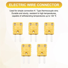 Type K Thermocouple Connector Male Plug Adapter High Temperature 120 (248) for Thermocouple Sensor Probes