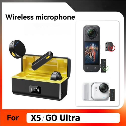 Wireless Microphone Mic for  X5/GO Ultra Action Camera Magnetic Clip- Design Camera Accessories 1