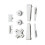 For Gameboy Micro-GBM Console Full Set Left Right L R A B D-Pad Buttons Key Replacement for GBM Console White 2