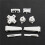 For Gameboy Micro-GBM Console Full Set Left Right L R A B D-Pad Buttons Key Replacement for GBM Console White 6