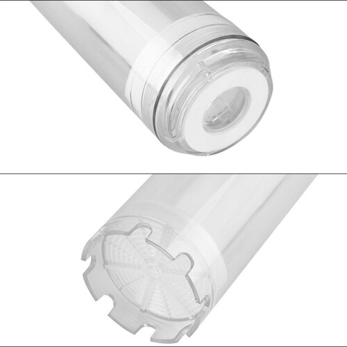 2X 10-Inch Reusable Empty Clear Cartridge Water Filter Housing Various Media Refillable 1