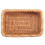 2X Hand-Woven Rectangular Rattan Wicker Basket Fruit Tea Snack Bread Picnic Cosmetic Storage Box S 2