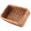 2X Hand-Woven Rectangular Rattan Wicker Basket Fruit Tea Snack Bread Picnic Cosmetic Storage Box S 4