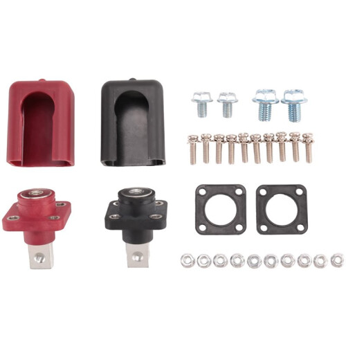 10 Pcs 200A All-Copper Lithium Battery Post High-Current Copper Terminal Battery Connector  Storage Terminal(A) 2