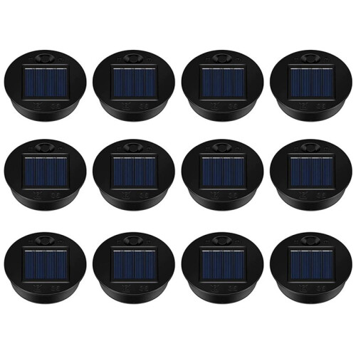 24 Pack Replacement Solar Light Parts Solar Light Replacement Tops Waterproof LED Solar Panel Lantern Lid Light Outdoor 1