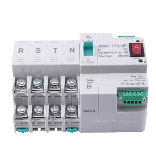 2X MCB Type Dual Power Automatic Transfer  4P 100A ATS Circuit Breaker Electrical 2