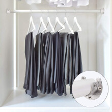 8 Pcs Stainless Steel Hanging Rod Bracket U Shaped Curtain Rod Bracket, Heavy Duty Round Tube Sockets with Screws (25mm)