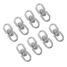 16 Pièces Séries en Acier Inoxydable Suspendu Panier Spinners Plante Cintre Crochet Pivotant Pince Pivotante(M4)