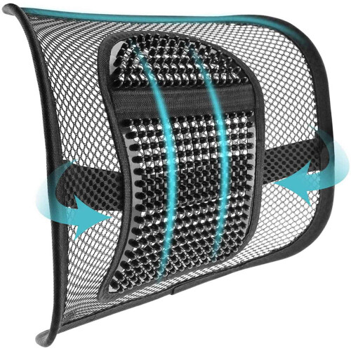 2X Mesh Back Support for Office Chair, Lumbar/Chair Back Support with Elastic Strap Back Rest 2