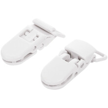 20Pcs Baby Kids T-Shape Plastic Pacifier Clips Soother Dummy Style Badge Holder White