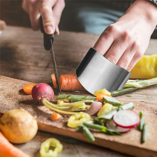Protector de Dedos de Acero Inoxidable, Protector de Dedos Multifuncional para Cortar Herramientas de Cocina 1