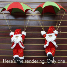 2X Parachute Santa Claus Christmas Decorations Outdoor Parachute Santa Claus Doll Pendant New Year Decor Ornaments