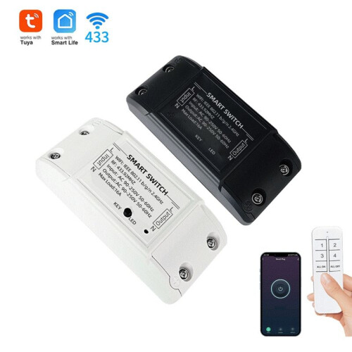 WiFi+433MHz   Home Automation Relay Module Wireless Remote Control  Supports APP Voice Control Black 1