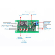 2X 12V 24V 48V 5A 2 3 4 Wire PWM Motor Fan Speed Controller Governor Temperature Control Support EC EBM Fan