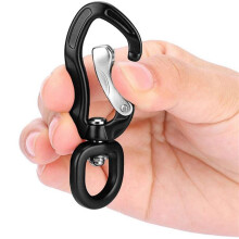 4X Clip de Mousqueton Rotatif Pivotant à 360 , Boucle Mousqueton Multifonctionnelle En Alliage D'Aluminium D pour Camping En Plein Air Randonnée