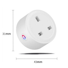 2X Tuya Zigbee Socket 16A Home Powers Monitor Powers Outlet Life Voice Control Alexa Timing DIY UK Plug