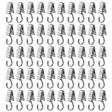 50 SZTUK Klipsy Ze Stali Nierdzewnej Haczyki Klips PierśCienie Metalowe Klipsy Do ZasłOn Do Zdjęć, DIY RzemiosłO