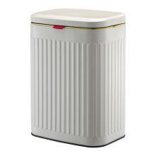 Compost Bin 1.85 Gallon Wall Mounted Ivory Kitchen Trash Can with Sliding Lid for Versatile Storage