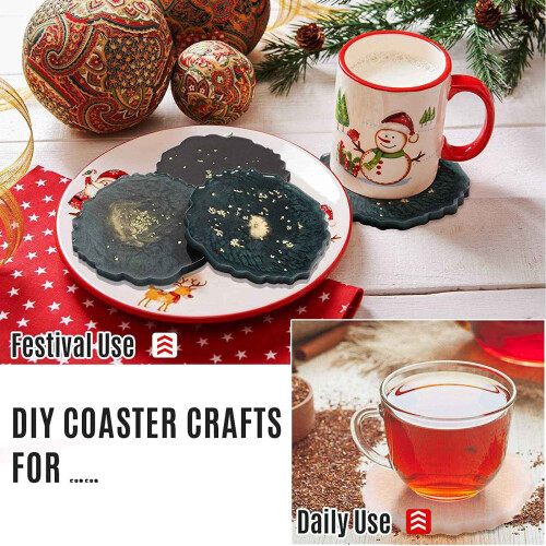20 Pcs Silicone Agate Coaster Resin Casting Making Mold,Coaster Epoxy Molds  DIY, Home Decoration 2
