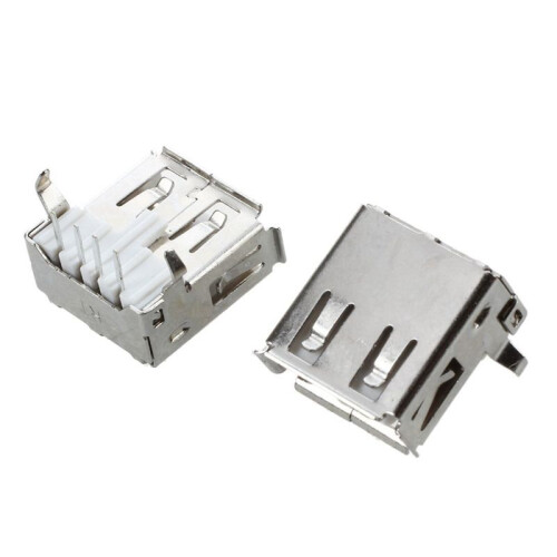 100 Pcs USB Female Type A 4-Pin DIP Right Angle Plug Jack Socket Connector 1