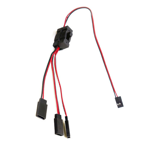 2 Pièces RC Servo Extension 1 à 3 Y Câble de Fil LED Interrupteur D'Alimentation de Commande de Lumière 2