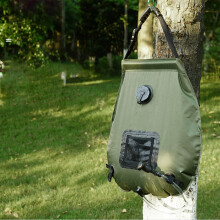 Borsa per doccia solare da 20L in PVC, portatile per campeggio, escursionismo e spiaggia, verde militare
