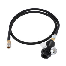 Regulator with 100cm SLP FLEX Remote Hose  0-200 Psi to HPA Co2 Tank Cylinder
