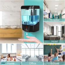 2X Automatic Soap Dispenser, Touchless Infrared Motion Sensor, 700Ml Wall Mount Hand Free for Bathroom Kitchen Hotel