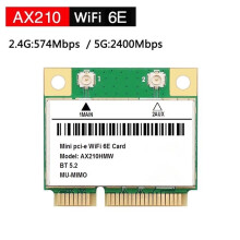 1 Pièces de Bureau AX210HMW WIFI6E à Carte SIM Unique Compatible WIN10 et 11 WIFI6 E avec Carte Réseau Sans Fil Gigabit Intégrée