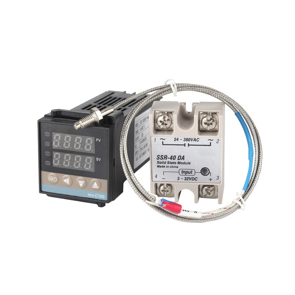 Rex-C100 Digital Pid Thermostat Temperature Controller Digital Rex-C100/ 40Da Ssr Relay/K Thermocouple Probe 4713620812880