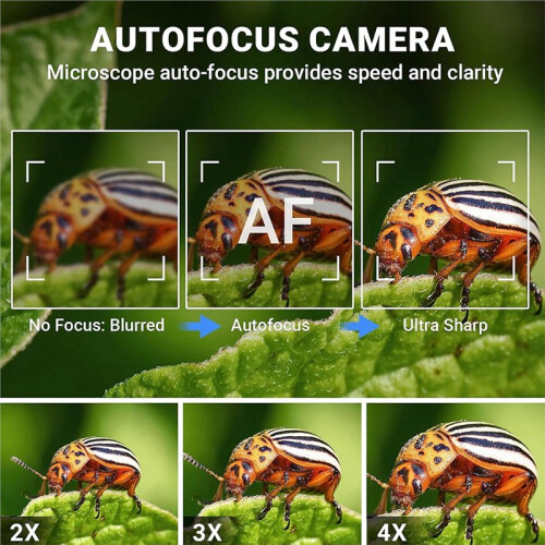 Autofocus Handheld Digital Microscope, 2.8" IPS Screen Magnifier with LEDs, Portable Magnifying Glass for /Windows 2