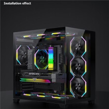 Ventola per Case ARGB da 140 mm, Dissipatore per PC da 14 cm, Silenziosa, 6-30 DBa, 89 CFM,  Flusso D'Aria, Supporto 5 V ARGB SYNC Avanti