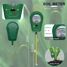 Soil Test Kit, Soil Moisture Meter/Soil Ph Meter/Fertility Soil Tester, Soil Hygrometer for Garden, Farm