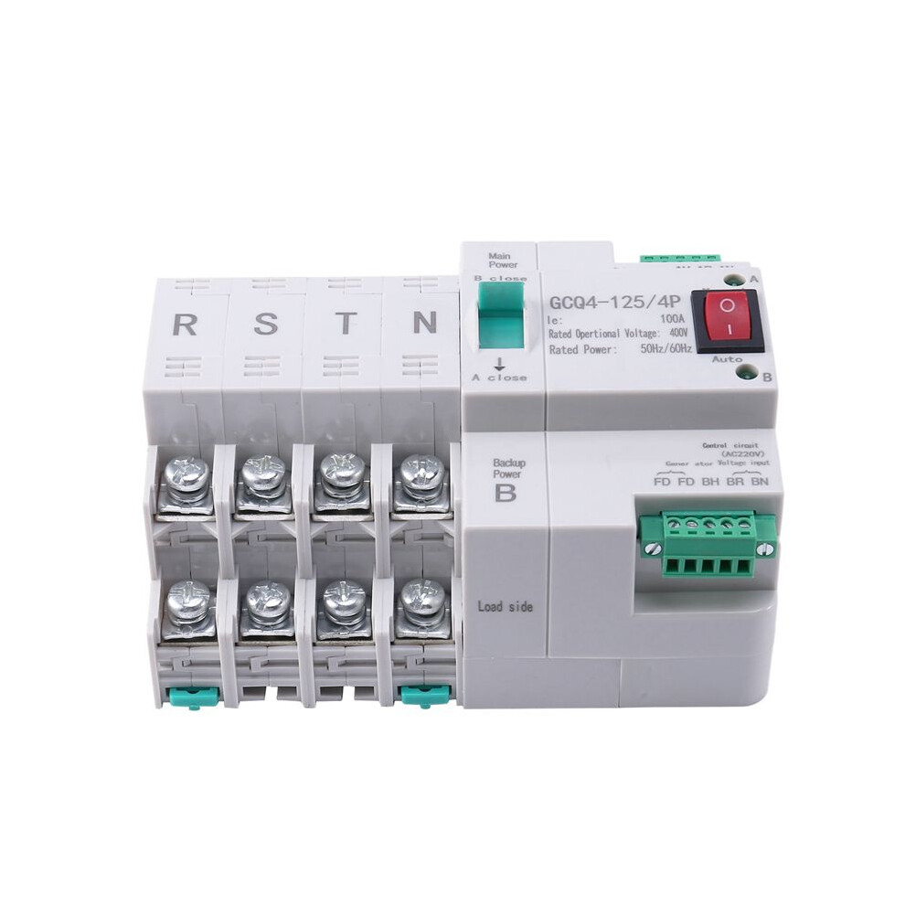 6X Mcb Type Dual Power Automatic Transfer 4P 100A Ats Circuit Breaker Electrical 4714134542850