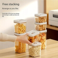 Lot de 4 Boîtes de Conservation Sous Vide Modernes - Boîtes de Rangement pour Réfrigérateur, Adaptées Aux Aliments et Aux Céréales