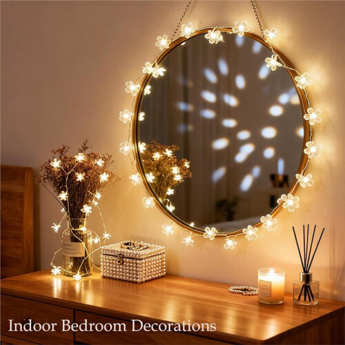 Decorative Flower String Lights, 33ft 80 LED Blossom Lamp for Home and Garden 2
