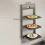 3-Tier Foldable Pot Organizer Rack, Large Capacity, Ideal for Kitchen Countertop and Cabinet Storage 6