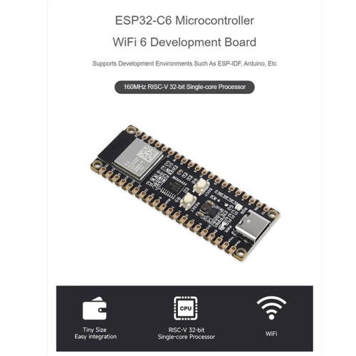 2X ESP32-C6--M Development Board WiFi 6 Microcontroller ESP32-C6--1 Module Supports for ESP-IDF 2